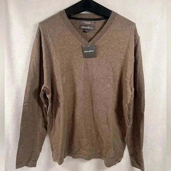 Eddie Bauer Men’s Large Cotton Merino Wool Pullover Sweater - Picture 3 of 10